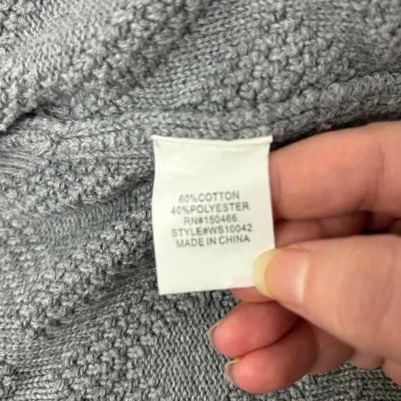 Market & Spruce Gray Knit Cardigan with pockets - Picture 6 of 10